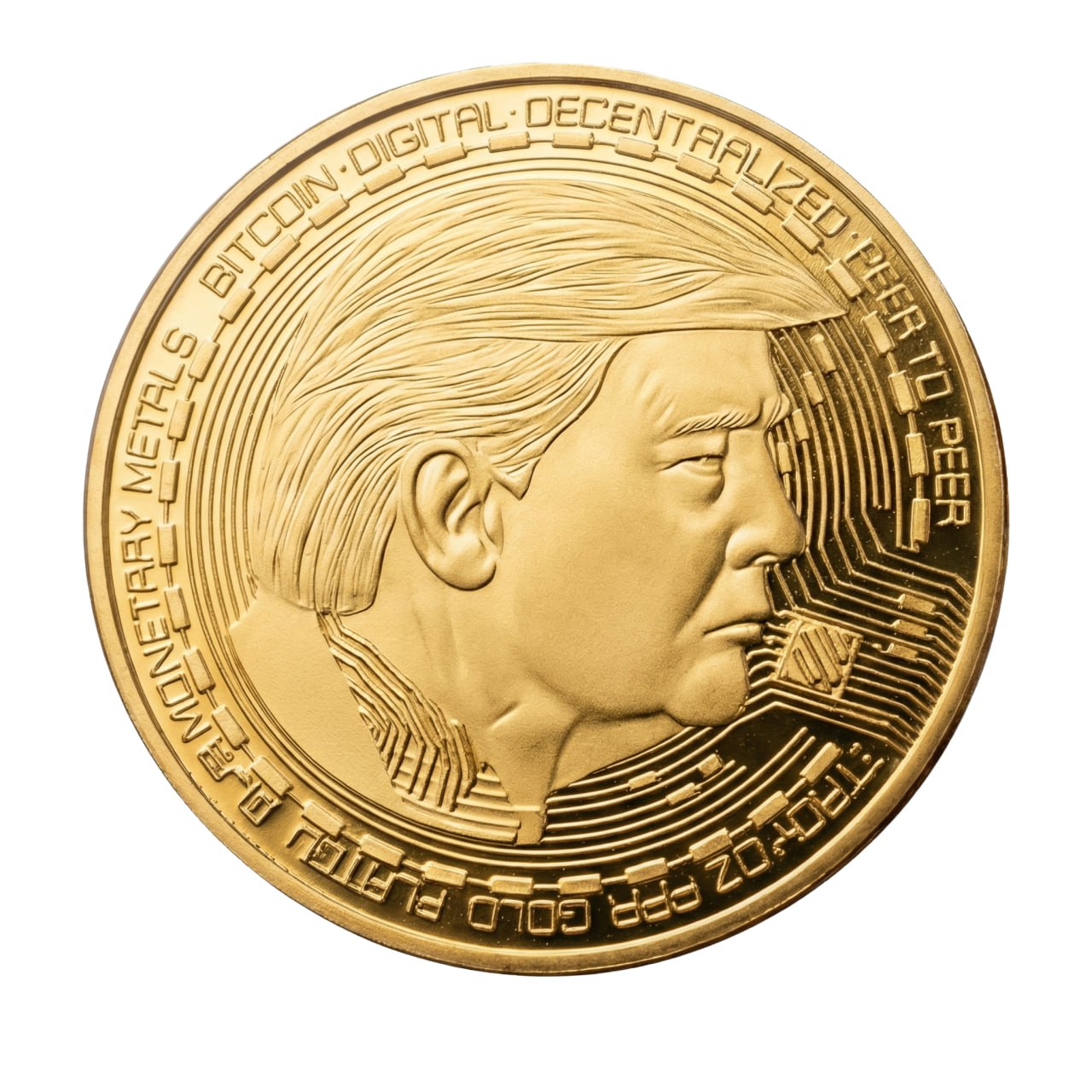 TRUMP FIRST EDITION GOLD BITCOIN COIN